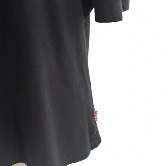 PRADA Black T-Shirt Tee Shirt Red Label Vintage M Designer Luxury Short Sleeve - Picture 3 of 6